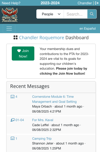 Mobile Dashboard